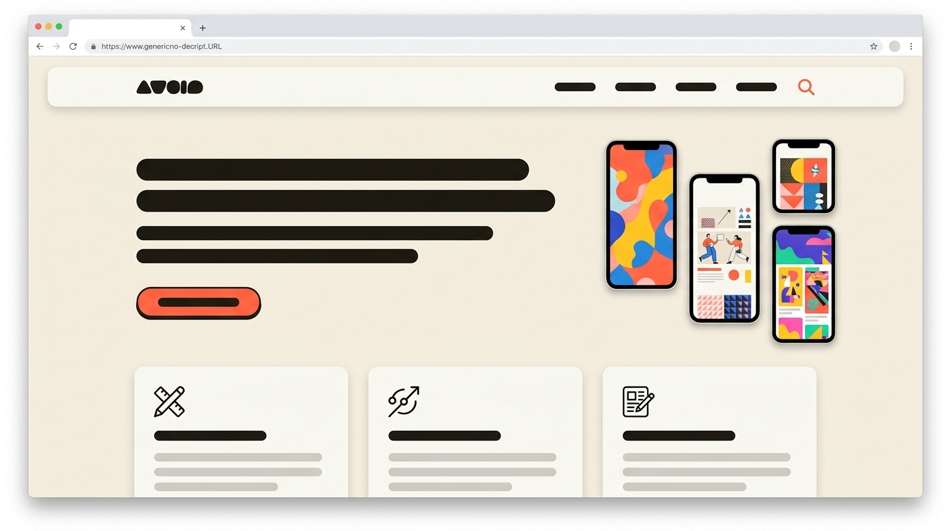 Mockup of the Bingo Agency website homepage